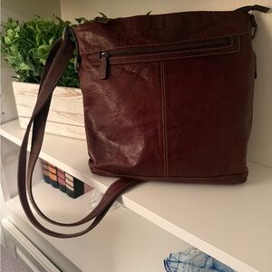 Jack Georges Voyager Leather Crossbody Messenger Bag - Brown